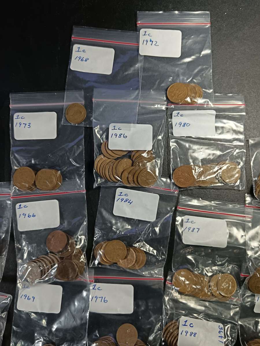 Lot of 1 cent coins
