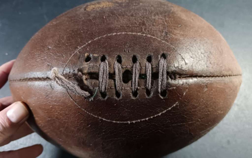 Vintage Genuine Leather Rugby Ball