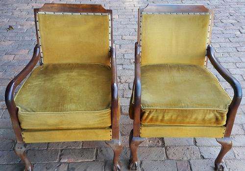Pair of Vintage Ball and Claw chairs