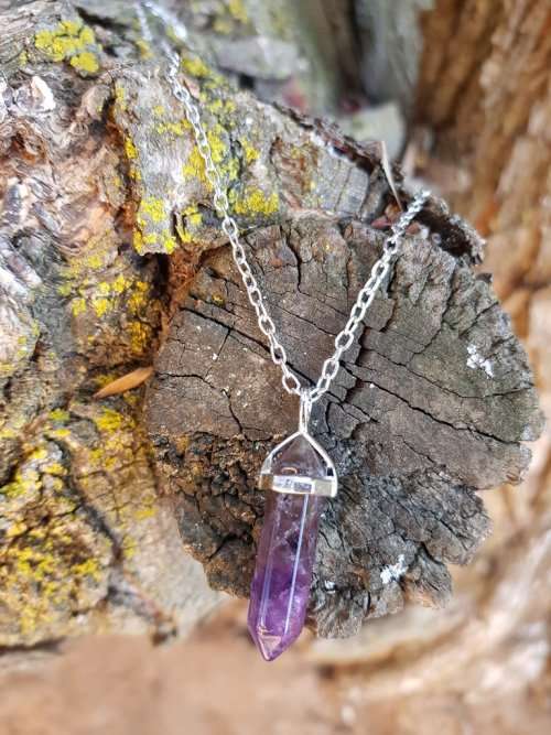 Amethyst Necklace | Crystal Esoteric Jewellery | Organic Necklace