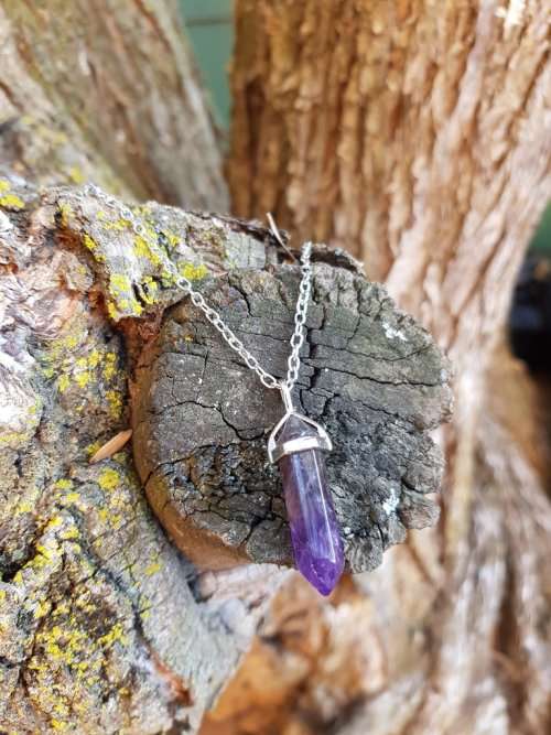 Amethyst Necklace | Crystal Esoteric Jewellery | Organic Necklace