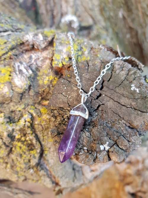 Amethyst Necklace | Crystal Esoteric Jewellery | Organic Necklace