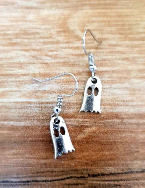 Ghost Earrings, Ghosty Halloween Dangle Earrings