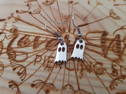 Ghost Earrings, Ghosty Halloween Dangle Earrings