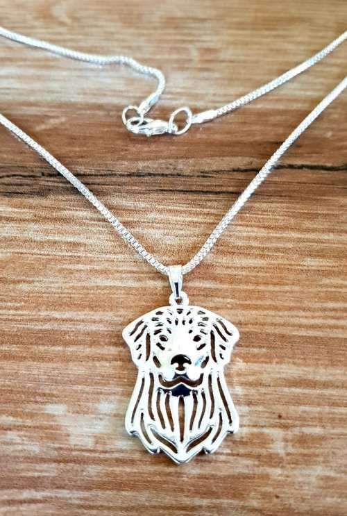 Golden Retriever Necklace, Geometric Animal Lover, Dog Lover Accessories, Golden Retriever Dog Breed