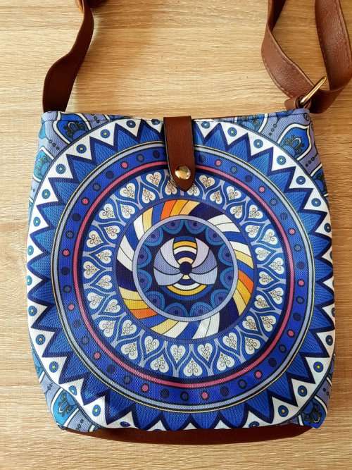 Mandala Sling Bag, Pleather Floral Bag, Gypsy Bag