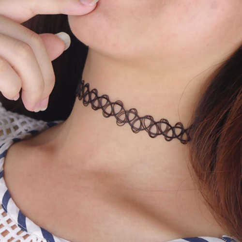 Tattoo Choker, Flexible Wire Choker