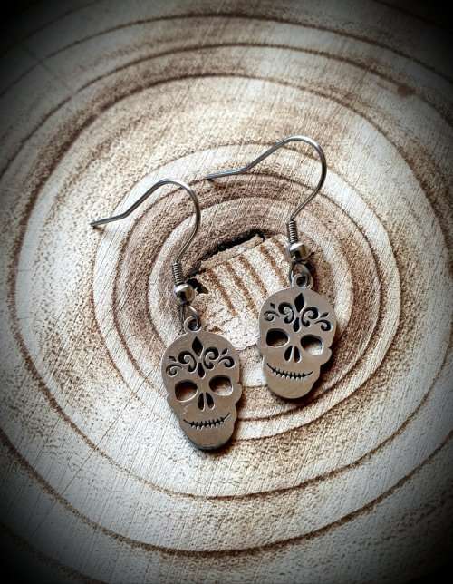 Sugar Skull Earrings, Day Of The Dead Skeleton Earrings, Dios Meurtos Jewellery Accessories