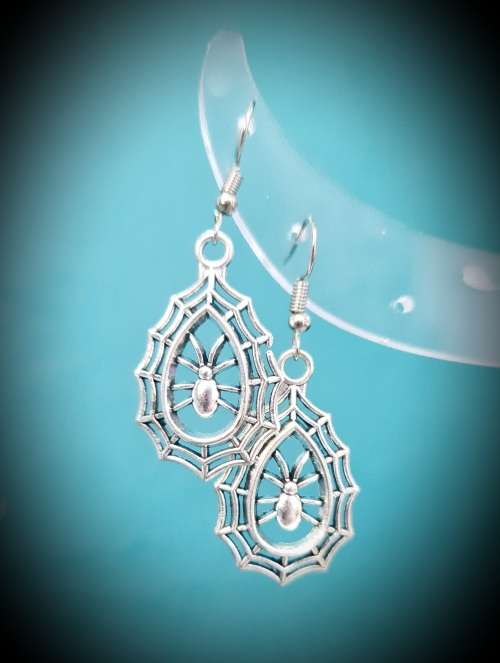 Spiderweb Drops Earrings