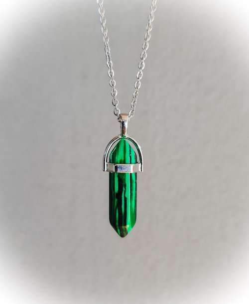 Malachite Necklace, Crystal Esoteric Jewellery