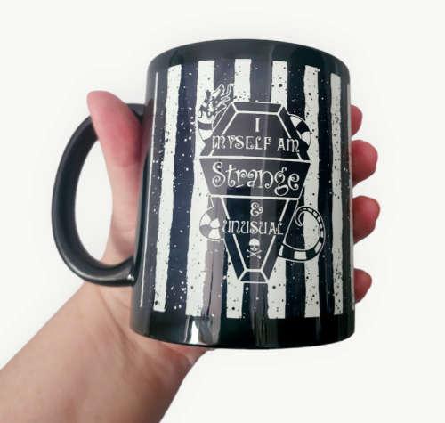 I Myself Am Strange & Unusual Beetlejuice Mug