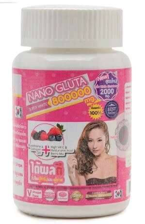 Nano Gluta Super Whitening Active Skin Whitening 800000 Mg - 30 x Soft gels