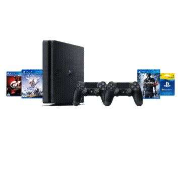 PS4 500GB Bundle + 90 Days PSN + Horizon Zero Dawn Complete Edition + Gran Turismo Sport + Uncharted
