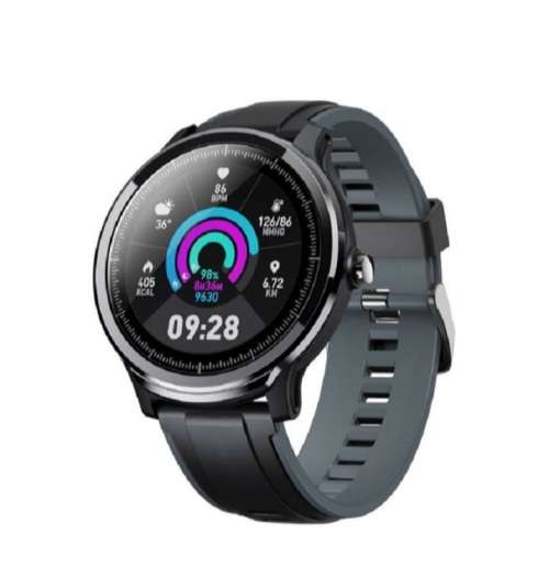 Polaroid PA80 Round Carbon with Full Touch Smartwatch - Black