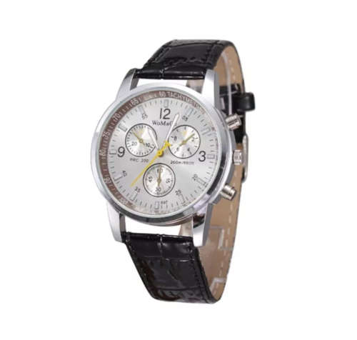 Classic Electronic Leather Strap Analog Casual Wrist Quartz Watch