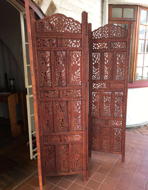 Beautiful Balinese Wood Carved Screen