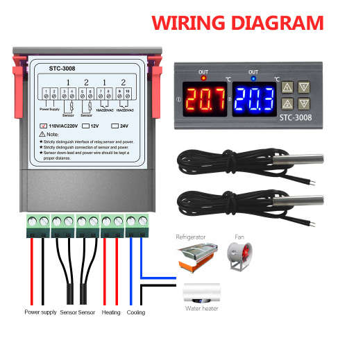 Dual Temperature Controller (STC 3008)