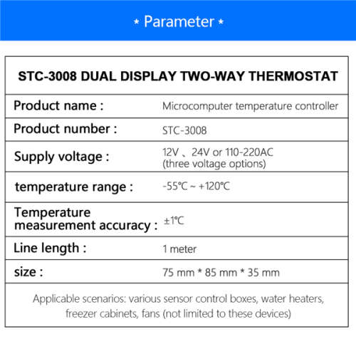 Dual Temperature Controller (STC 3008)