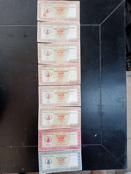 2005 Zimbabwe Dollar Note Mix x 8