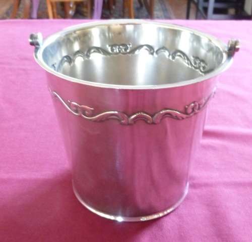 Silver plated ice bucket