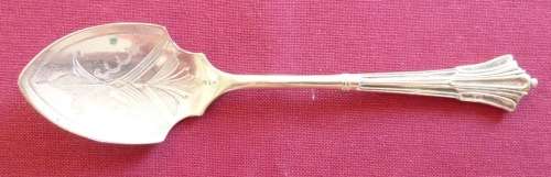 Victorian silver plated jam spoon
