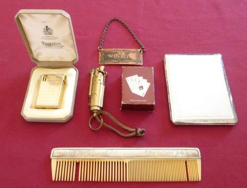 Collection of lights and cigarette boxes