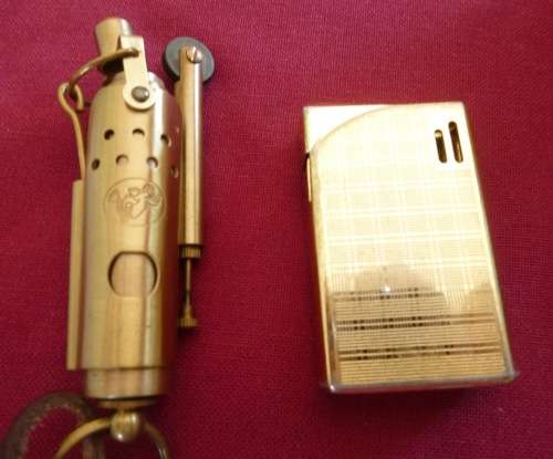 Collection of lights and cigarette boxes