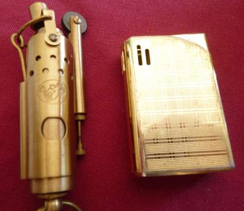 Collection of lights and cigarette boxes