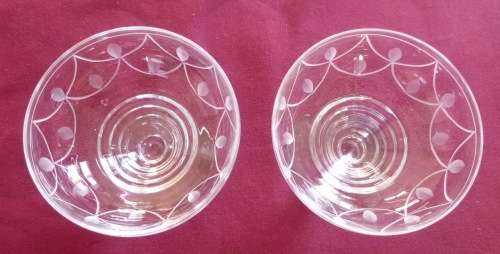 Pair of Stuart crystal dessert bowls