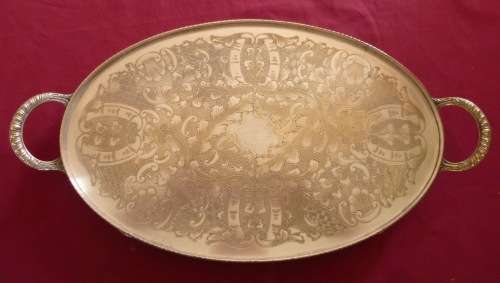 Heavy silver plated drinks tray