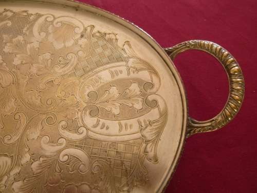 Heavy silver plated drinks tray