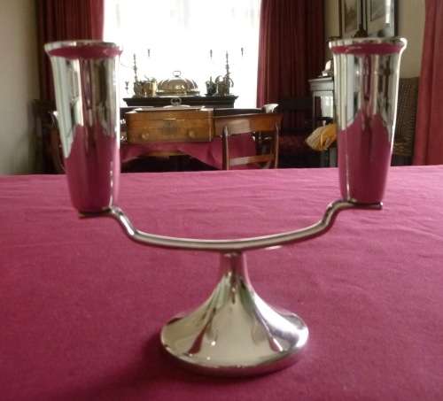 Silver plated candelabra