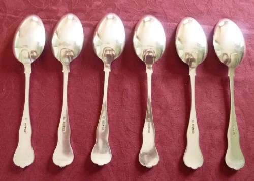 Set of six Victorian silver plated tablespoons - kings pattern