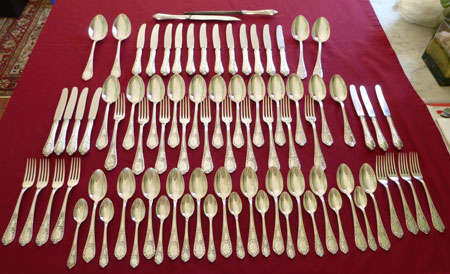 Superb art nouveau canteen of cutlery