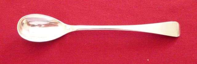 Unusual Victorian silver mustard spoon