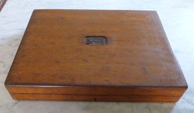 Old walnut cutlery box