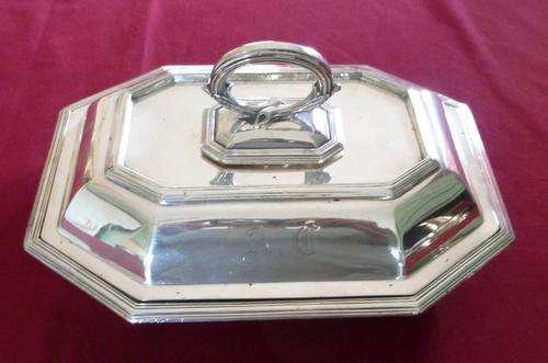 Heavy octagonal Walker and Hall entree dish