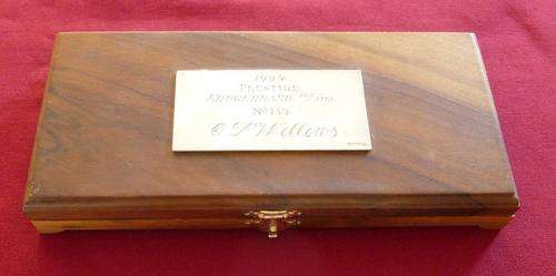 Kruger rand coin box with sterling silver plaque