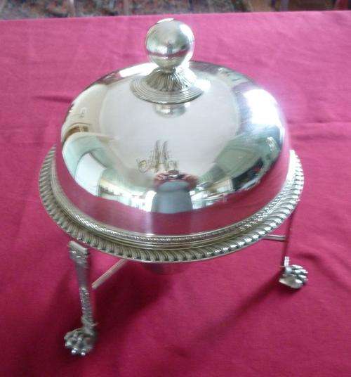 Silver plated domed server - with burner