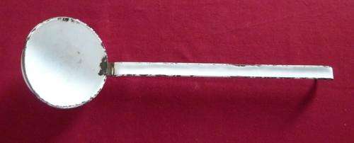 Large old enamel soup ladle