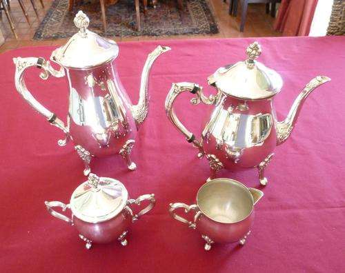 Silver plated four-piece tea set