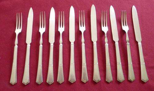 Silver plated fruit or hors d'ouvres set