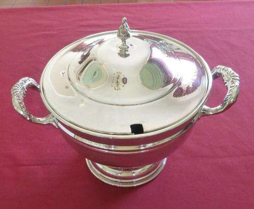 Silver plated soup tureen