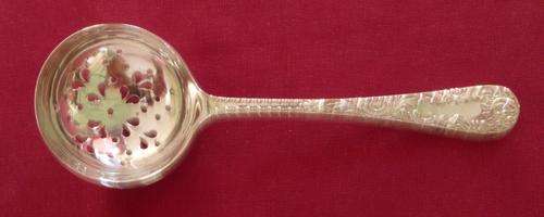 Victorian silver plated sifting ladle