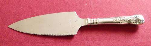 Kings pattern silver plated cake slice