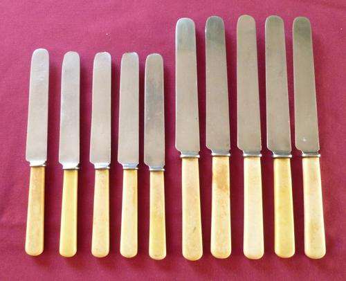 Set of bone handled knives - Walker and Hall