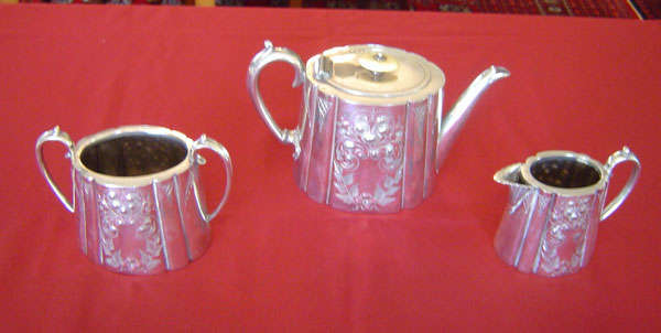 Victorian silver plated tea set