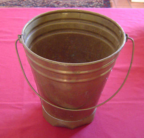 large brass bucket