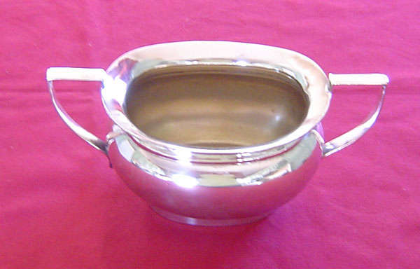 Large silver plated sugar bowl