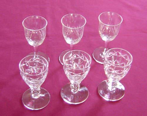 Collecttion of liquor glasses